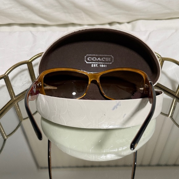 Coach Sarah S4 Floral Brown Sunglasses with Case main image 10